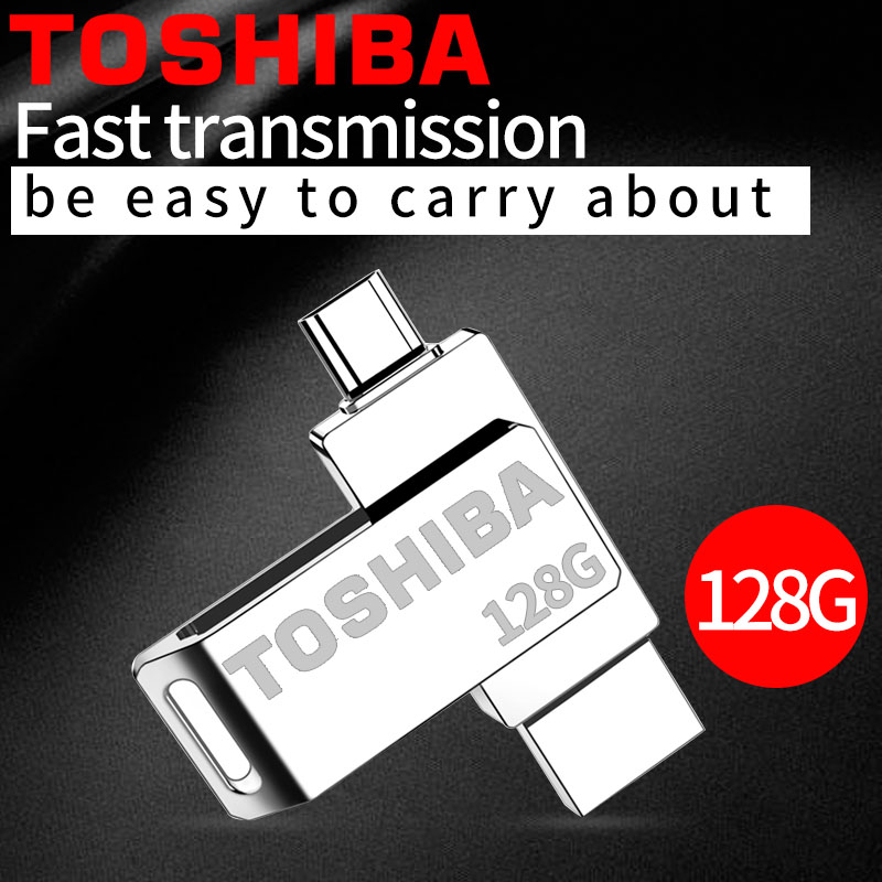 Original Brand USB Flash Drive 128GB/64GB OTG Metal USB 3.0+ Type C Pendrive Stick