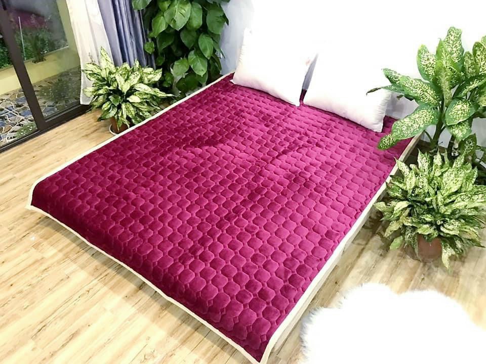 Thảm lông cừu trải giường cao cấp 2x2,2m