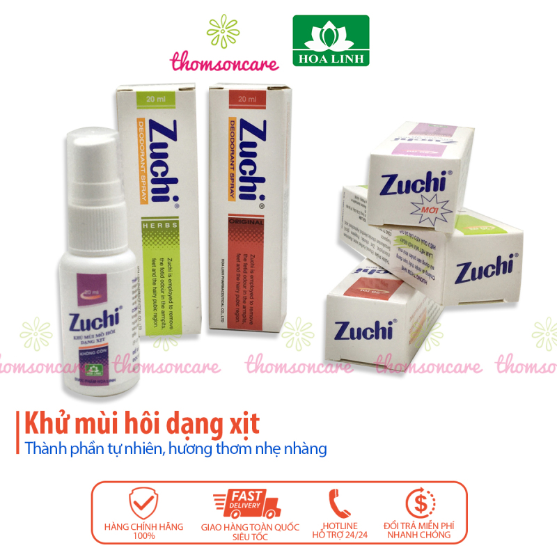 Zuchi xịt khử mùi hôi nách từ thảo dược - chính hãng cao cấp