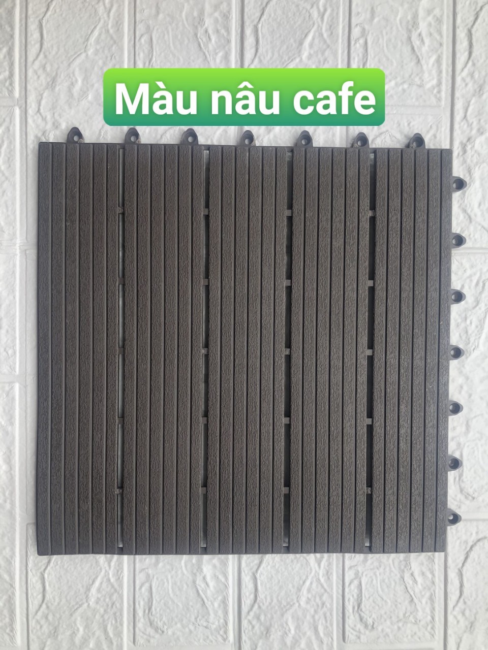 Thảm Trải Sàn Nhựa Nguyên Khối 3T Trải Sàn Ban Công, Nhà Tắm, Sân Vườn, KT 30x30x1cm