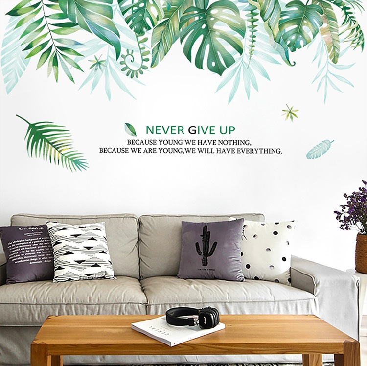 Decal dán tường Tán lá xanh - C15 - Vivadecal