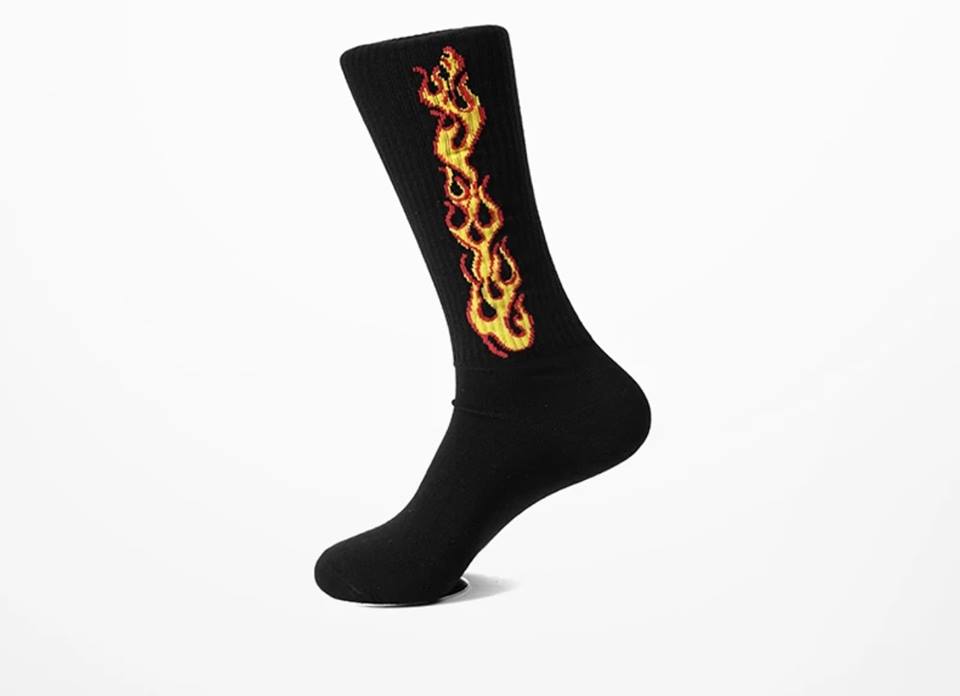 [Hoàn Tiền 15%] Vớ tất cổ cao ngọn lửa unisex