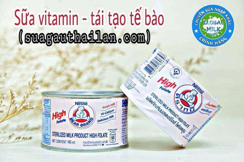 { Combo 24 lon } Sữa Gấu Thái Lan High Folate