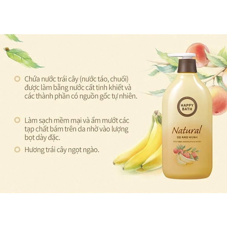 Sữa tắm Happy Bath Hàn Quốc 900g