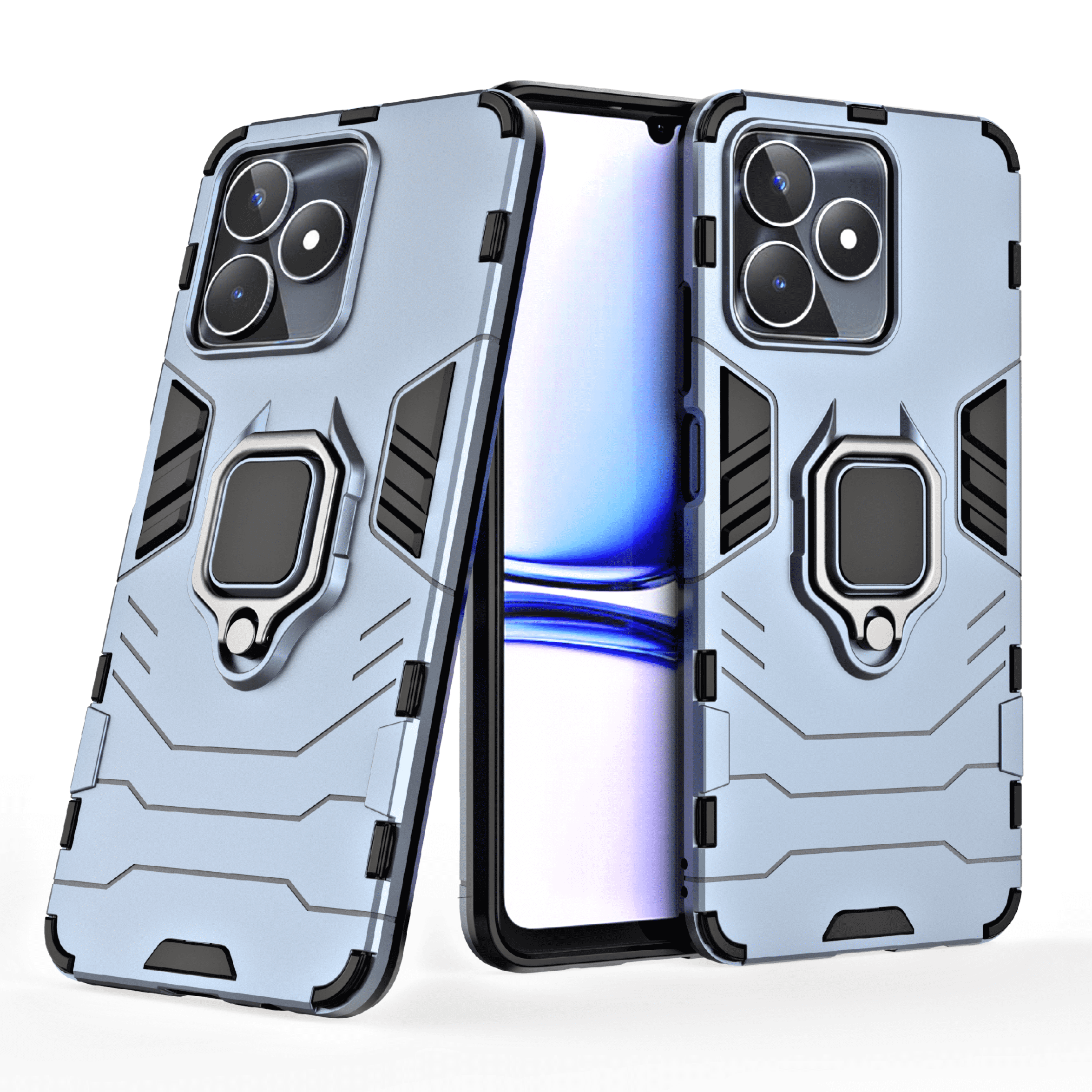 Ốp lưng Oppo Realme C11 / Realme C53 Iron Man Iring giá đỡ chân đế xem phim chống sốc cao cấp