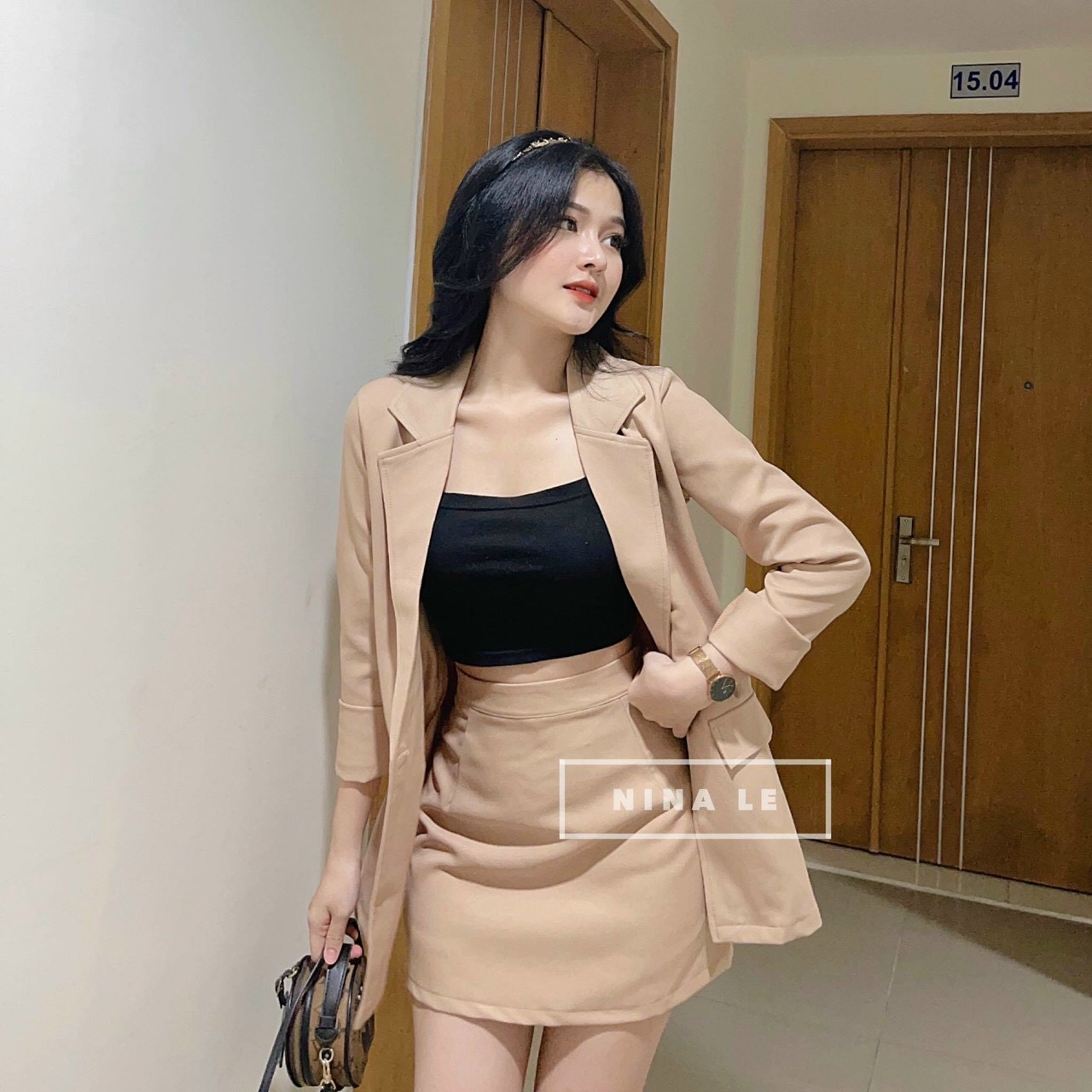 Sét bộ nữ, bộ vest 3 món 4 màu y hình