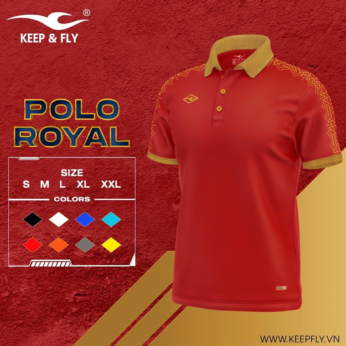 ÁO THỂ THAO CÓ CỔ POLO  KEEP & FLY 20 & 21