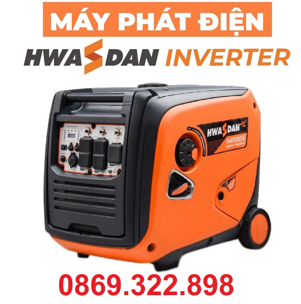 Máy phát điện chạy xăng 4kw hwasdan h4500ie inverter