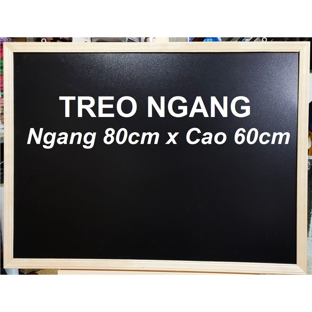 [HCM]Bảng đen viết phấn 60 x 80cm viền nhôm - Có kẻ sọc ngang 5cm