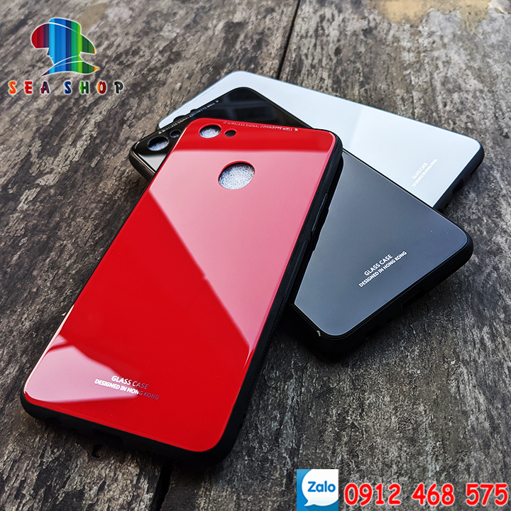 Ốp lưng OPPO F7 Lưng kính - Viền dẻo - Mặt lưng sử dụng chất liệu kính cường lực giúp màu sắc luôn bóng đẹp