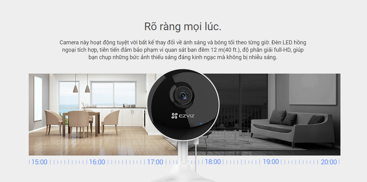 Camera Ezviz C1C-B 2.0 1080P, chuẩn nén H.265