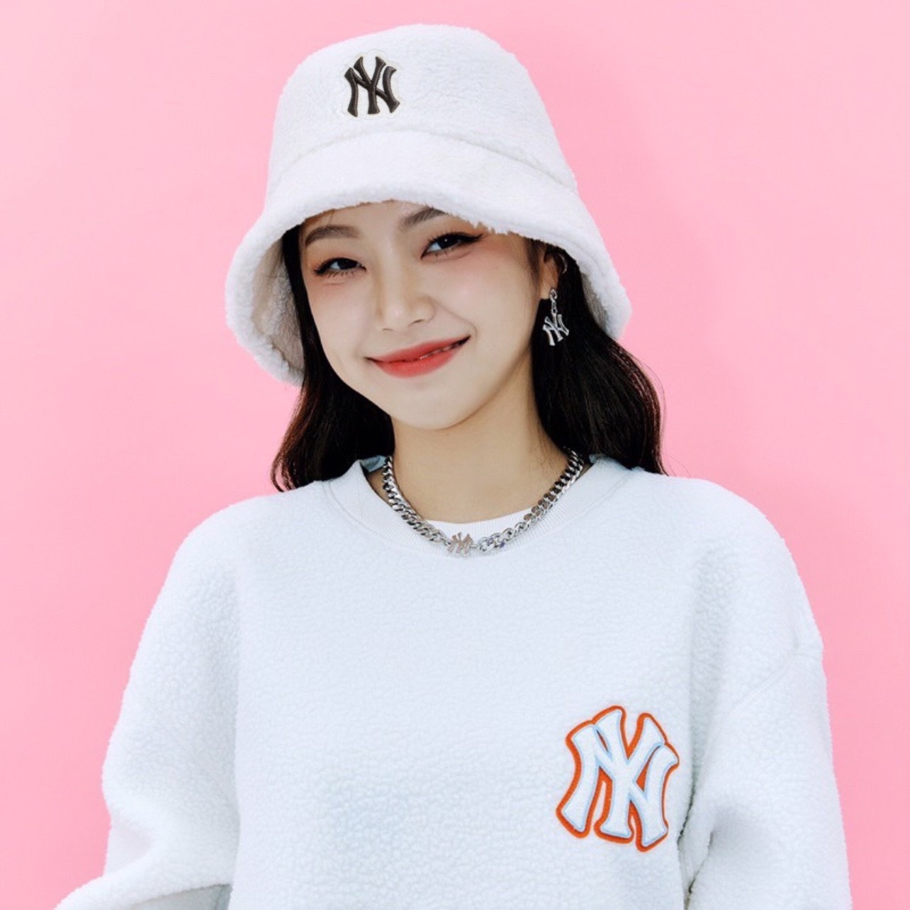 Nón bucket M.l.b.Fleece_VNXK, vải lông cừu dạ 100%