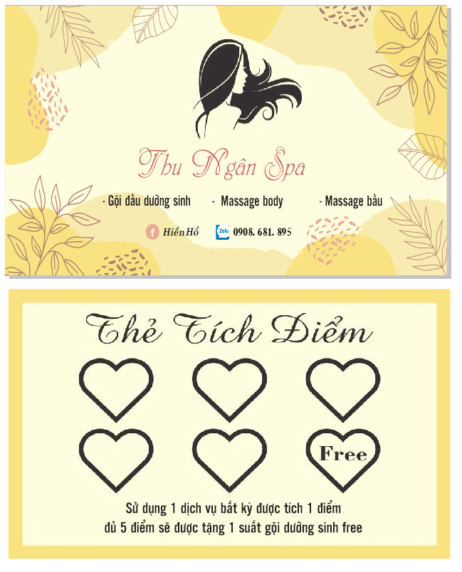 100 thẻ tích điểm như mẫu, in thông tin