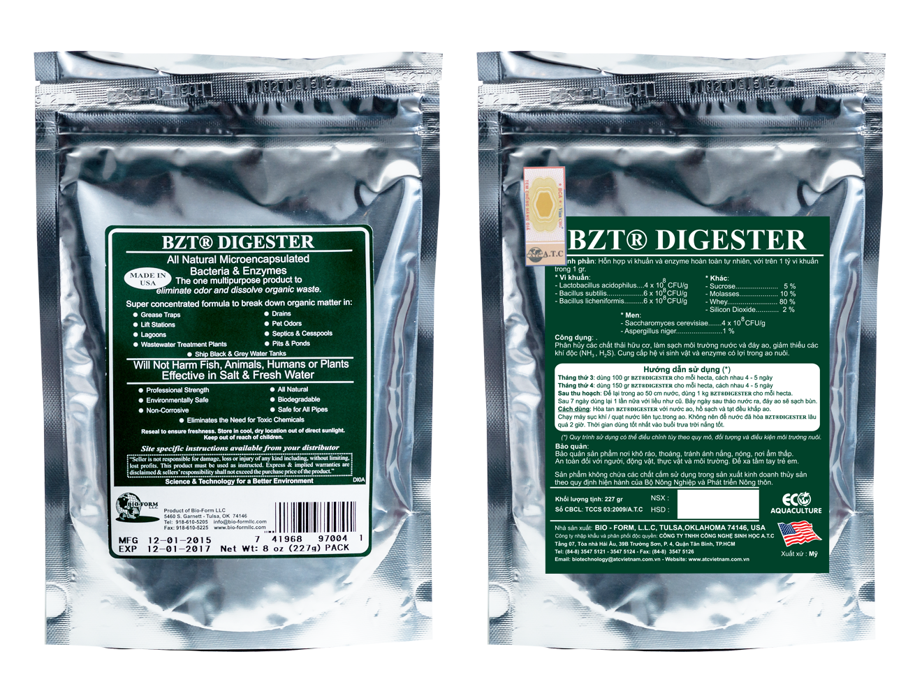BZT xử lý đáy ao hồ thủy sản. Giảm thiểu khí độc hại cho vật nuôi