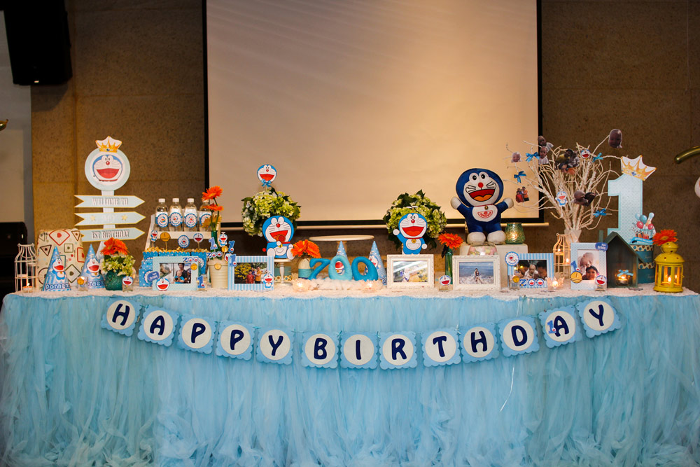Set trang trí sinh nhật Doreamon - Set trang trí sinh nhật bé trai bé gái dễ thương Smart Baby