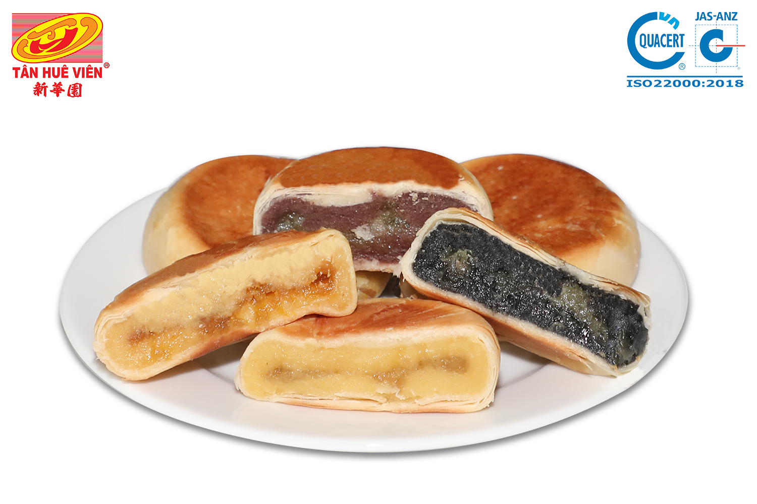 BÁNH PÍA CHAY THẬP CẨM (400g x túi ) Tân Huê Viên