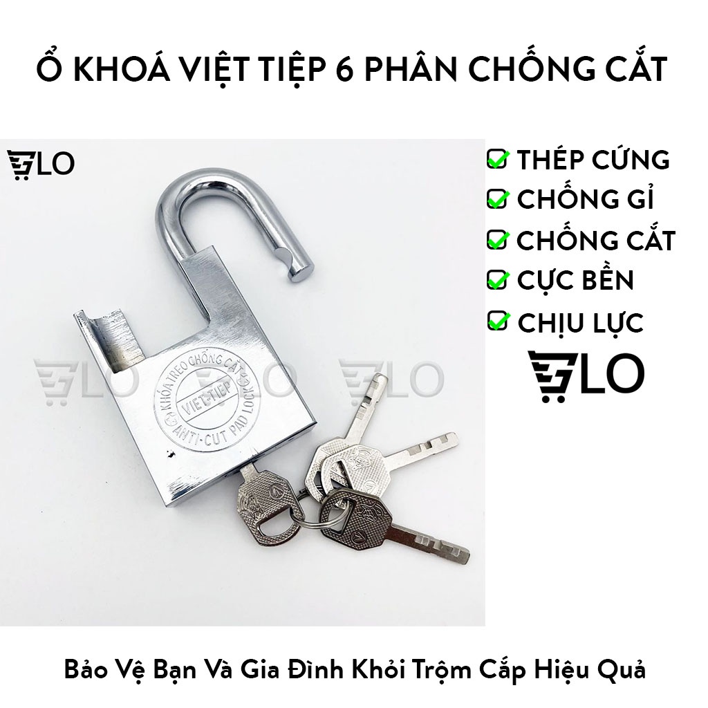 Ổ khoá việt tiệp 6 phân chống cắt 01602 chính hãng