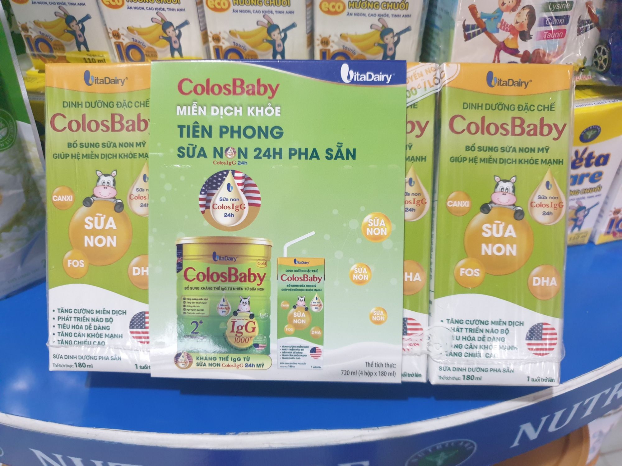(Combo 6 Lốc)Sữa bột pha sẳn Colosbaby 180ml