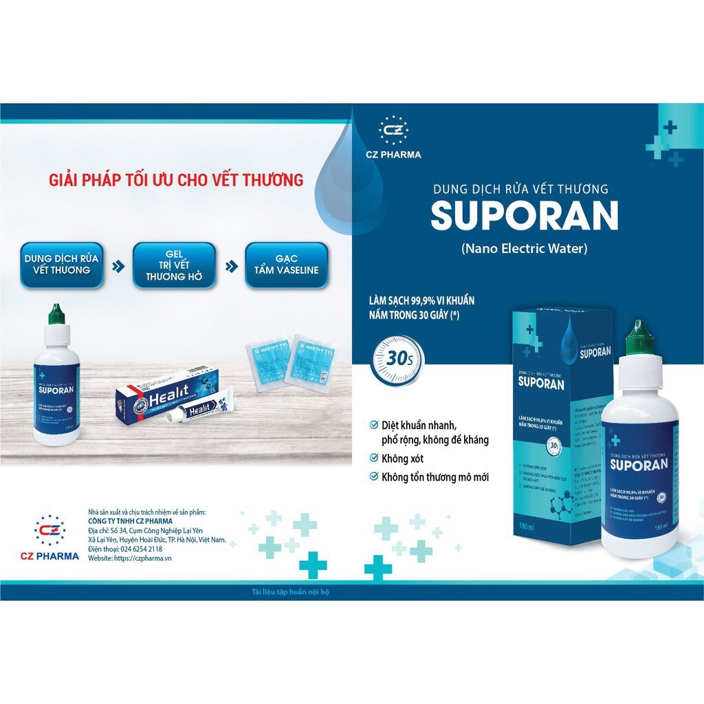 DUNG DỊCH RỬA VẾT THƯƠNG, SÁT KHUẨN SUPORAN