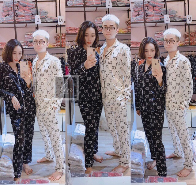 💝 ĐẸP XUẤT SẮC 💝 Bộ Đồ Ngủ Dài Tay Chất Kate Bộ Pijama Lụa Dài Tay Phù Hợp Cả Nam Và Nữ B53