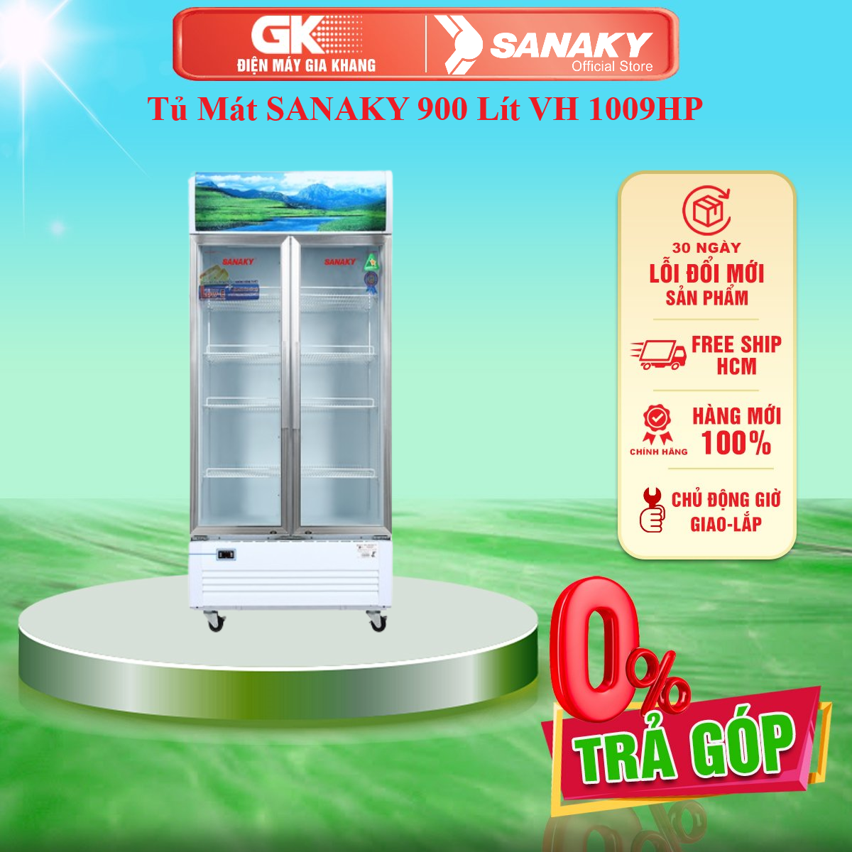 Tủ Mát SANAKY 900 Lít VH 1009HP - GIAO TOÀN QUỐC - FREESHIP HCM