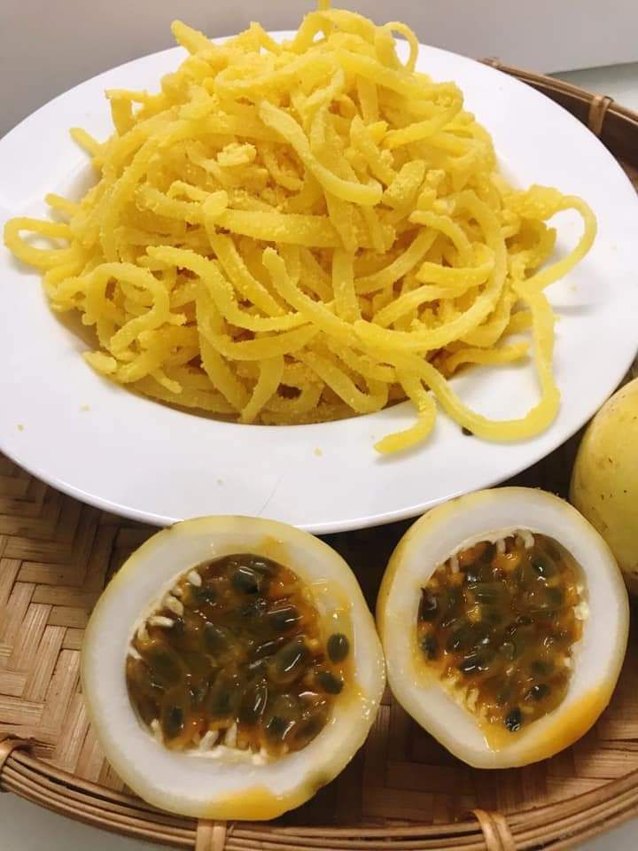 Mứt dừa non sợi vị chanh dây 500g