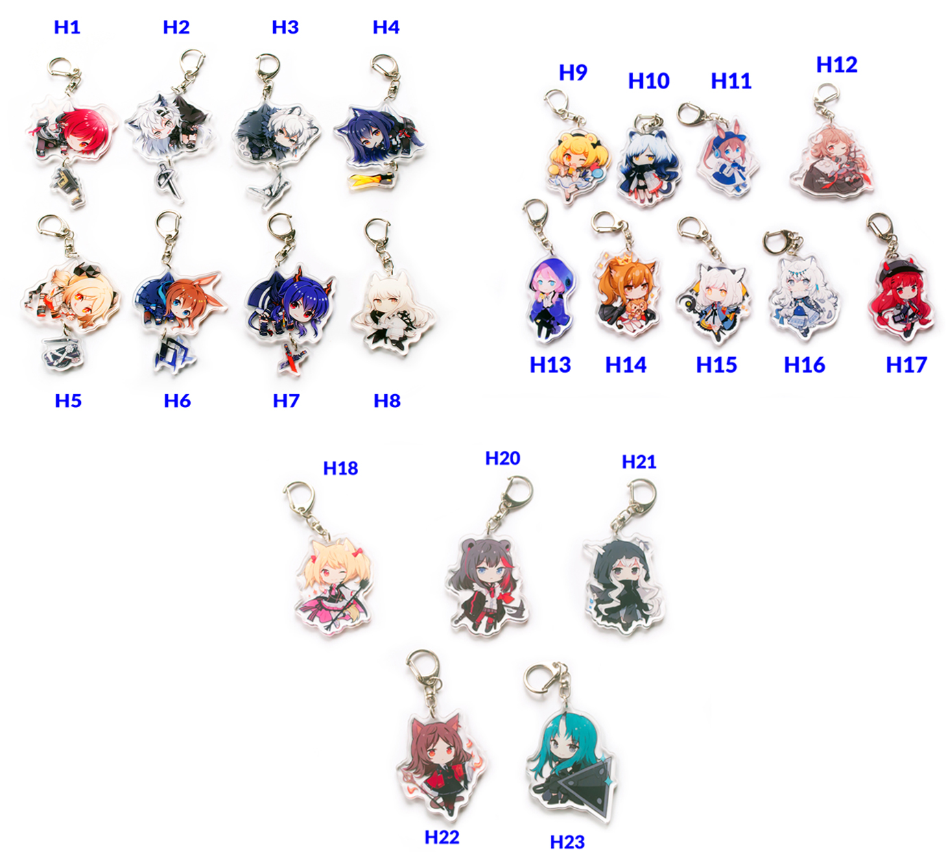 [Thanh lý bán lỗ] Móc khóa Anime Acrylic Mica Chibi - Arknights [PKA] [KS18]