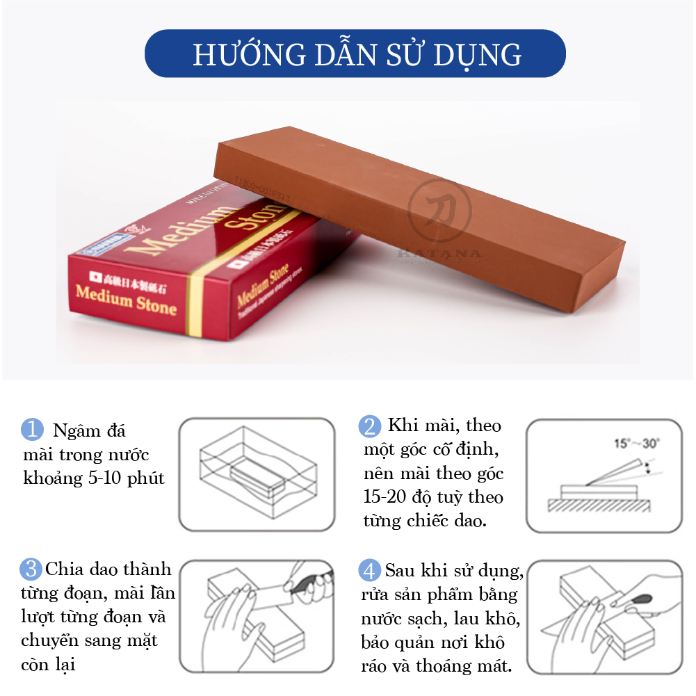 Đá mài trung Naniwa Nhật Bản #1000 DELUX M 210 (210x70x20)