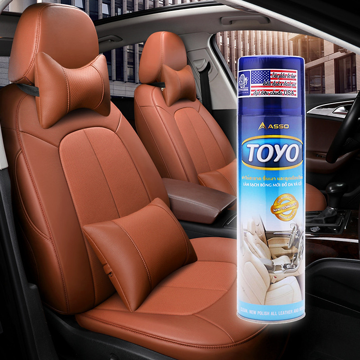 Chai Xịt Làm Bóng Đồ Da Và Gỗ Toyo