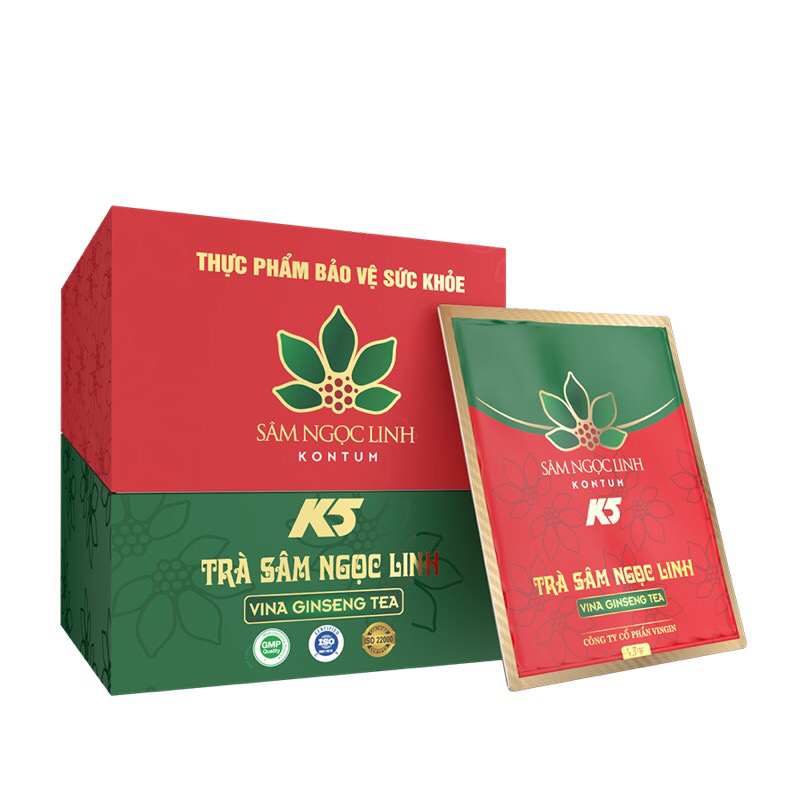[CHÍNH HÃNG] Trà Sâm Ngọc Linh Kon Tum K5 (Hộp 20 gói)