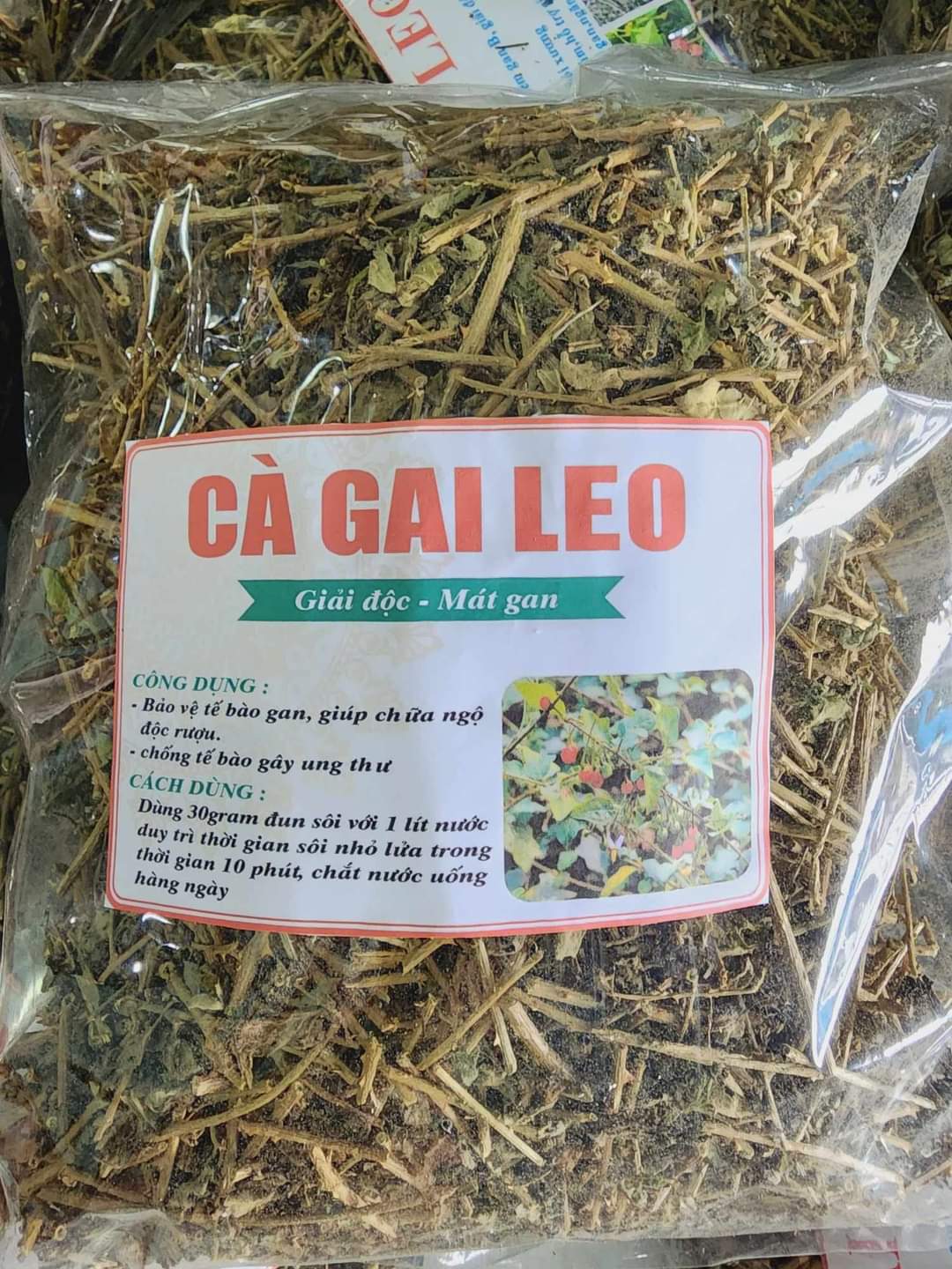 (Dược liệu khô) Cây Cà gai leo phơi khô 500g