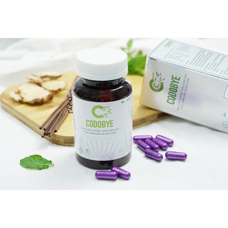 [HCM]Viên uống Codobye - Giúp ngăn ngừa mụn hết bã nhờn (Hộp 60viên)