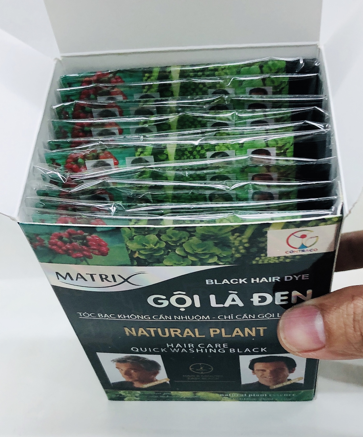 black hair dye matrix