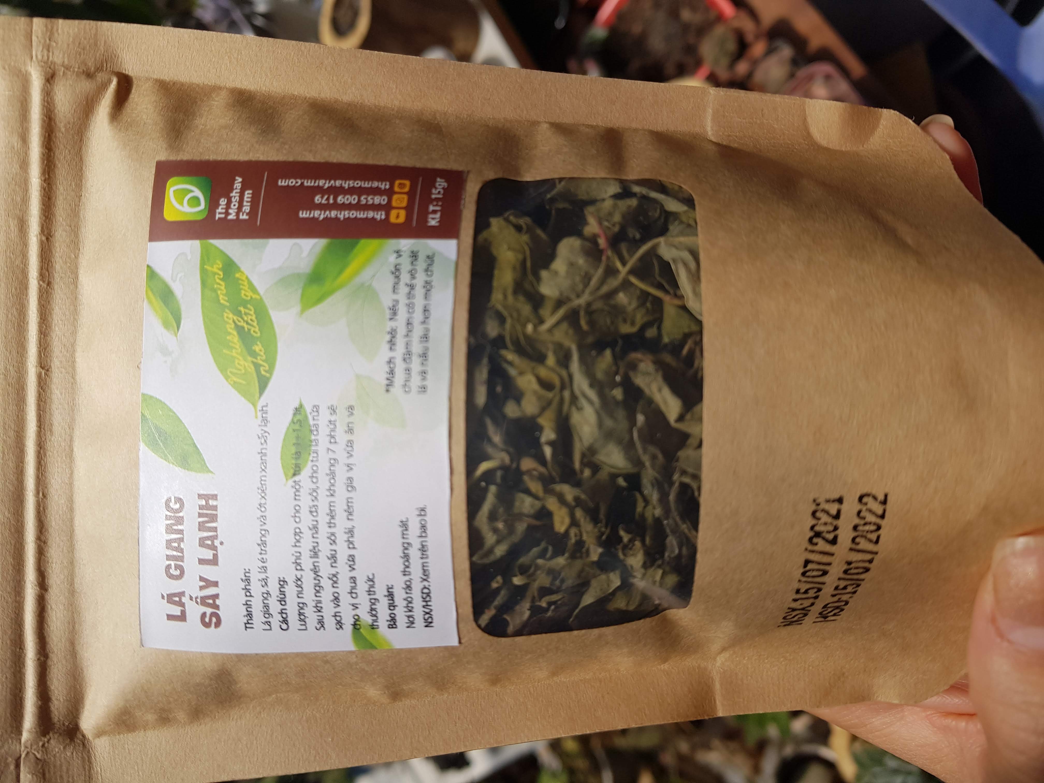 LÁ GIANG SẤY LẠNH MOSHAV FARM - COMBO 5 GÓI