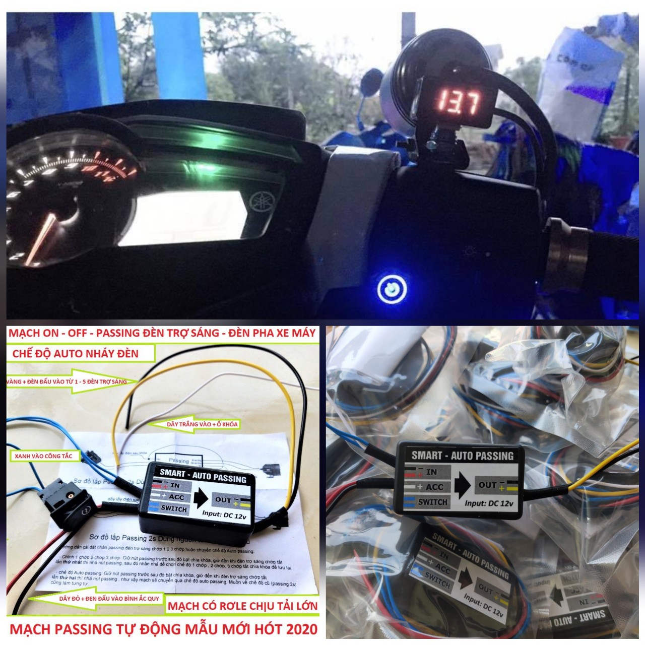 MẠCH PASSING 3S SMART NHÁY ĐÈN TỰ ĐỘNG MẪU SIÊU HÓT , CÔNG TẮC PASSING XE MÁY , CÔNG TẮC NHÁY ĐÈN TRỢ SÁNG , ĐỒ CHƠI TRANG TRÍ XE MÁY , PHỤ TÙNG XE MÁY