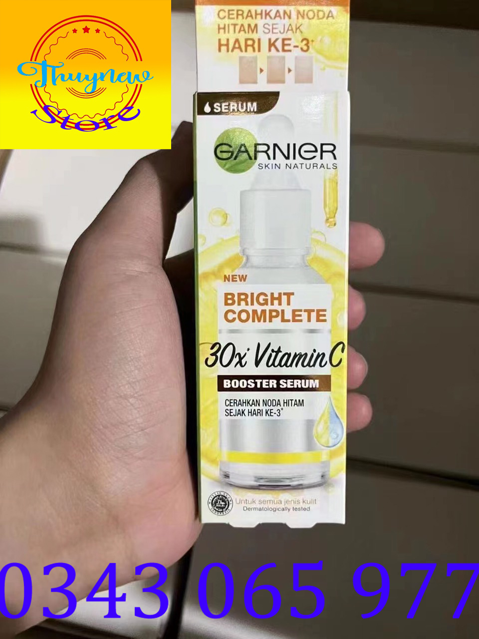Tinh chất tăng cường sáng da mờ thâm Garnier 30ml/7.5ml