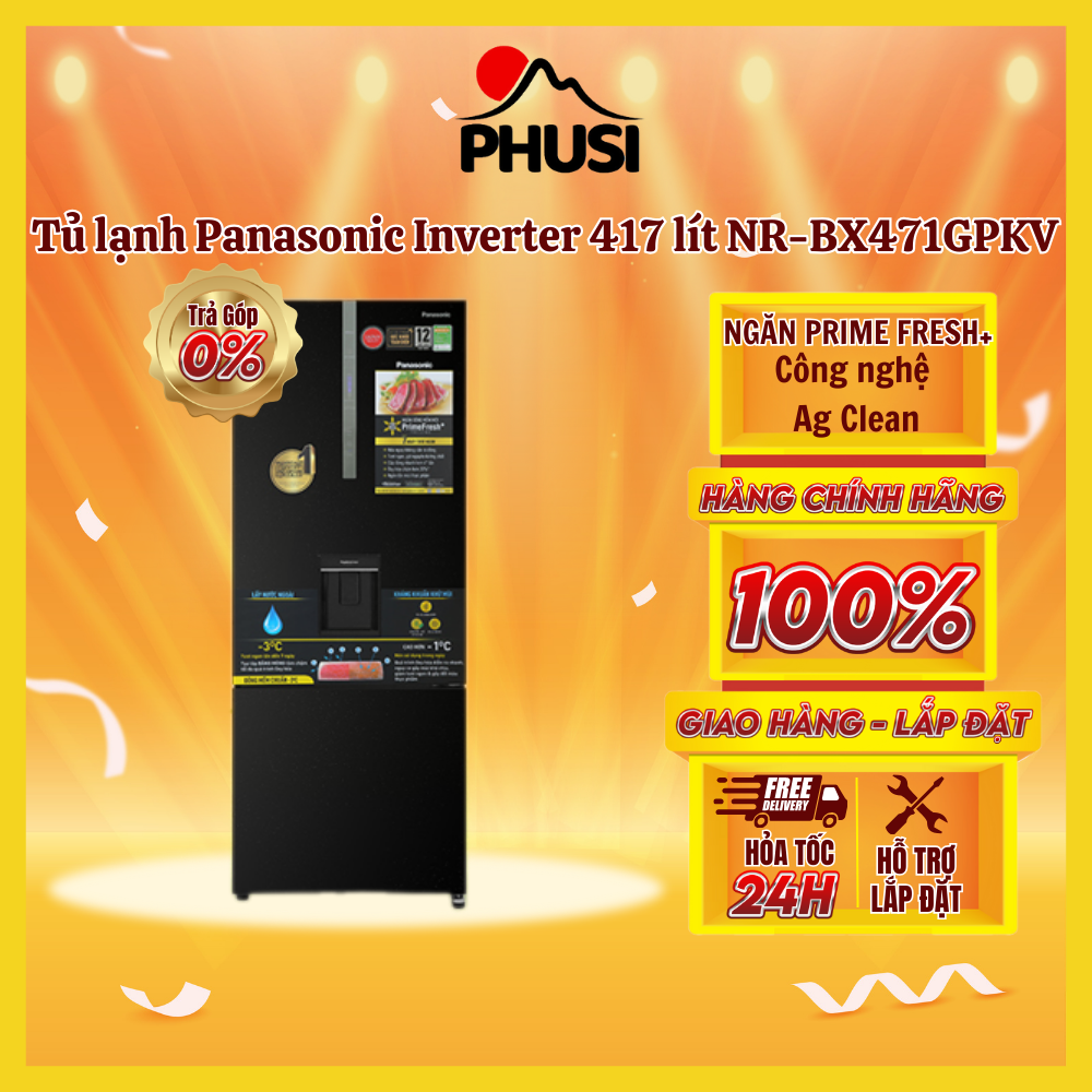 ✅tủ lạnh panasonic inverter 417 lít nr-bx471gpkv mới 2021 - hàng chính hãng - chỉ giao hcm