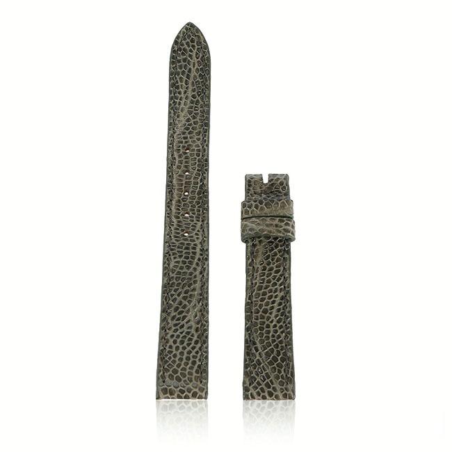 Watch chain leather ostrich small size 12, 14 green moss HK8429