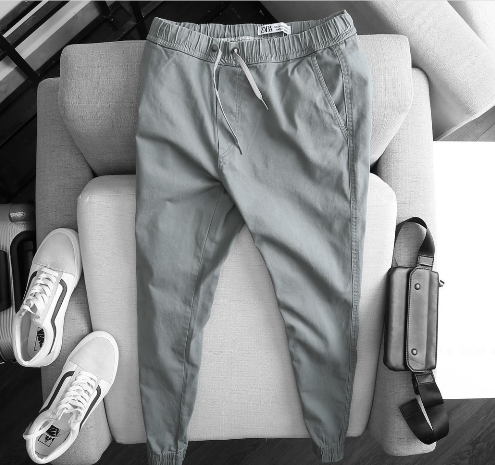 Quần Dài nam Jogger Kaki Zara