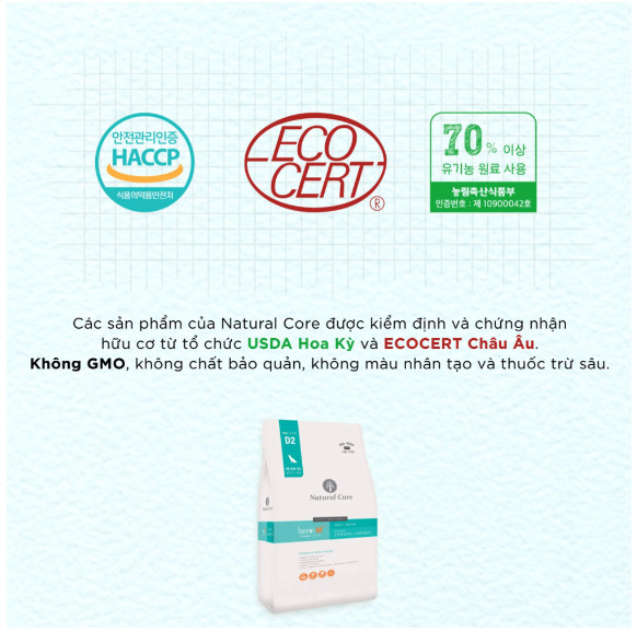 10KG Thức ăn hạt cho chó Natural Core Bene M50