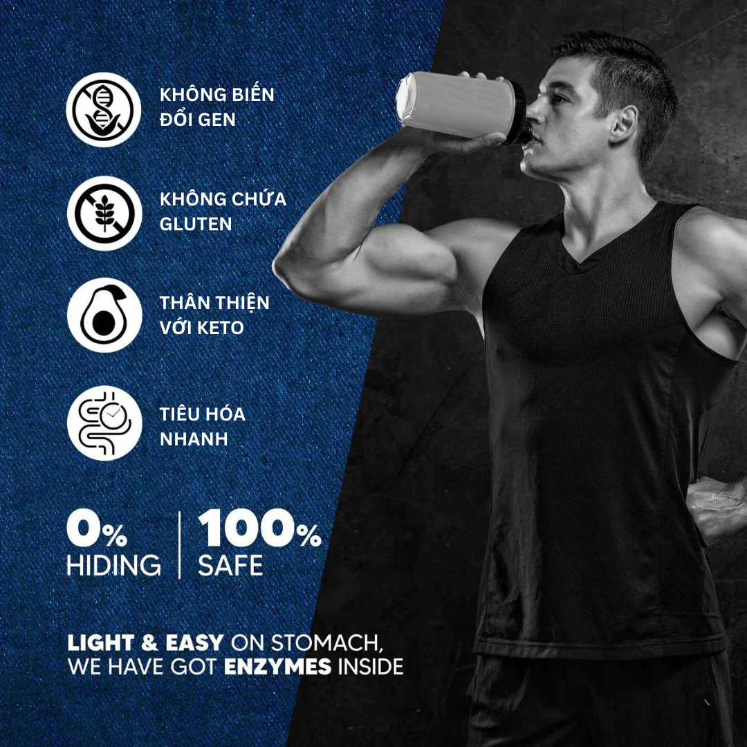 [CHÍNH HÃNG 100%] Whey Protein Concentratre 80 - Sữa Tăng Cơ Giảm Mỡ ( 500g)