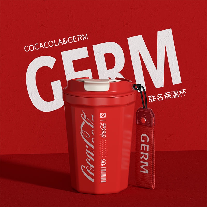 Bình nước giữ nhiệt dung tích lớn 390ml họa tiết coca-cola
