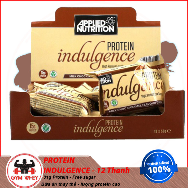 [HCM][Lấy mã giảm thêm 30%]TPBS Bánh Bar Protein Bổ Sung Đạm APPLIED NUTRITION Protein Indulgence  12 thanh hộp - Authentic 100%