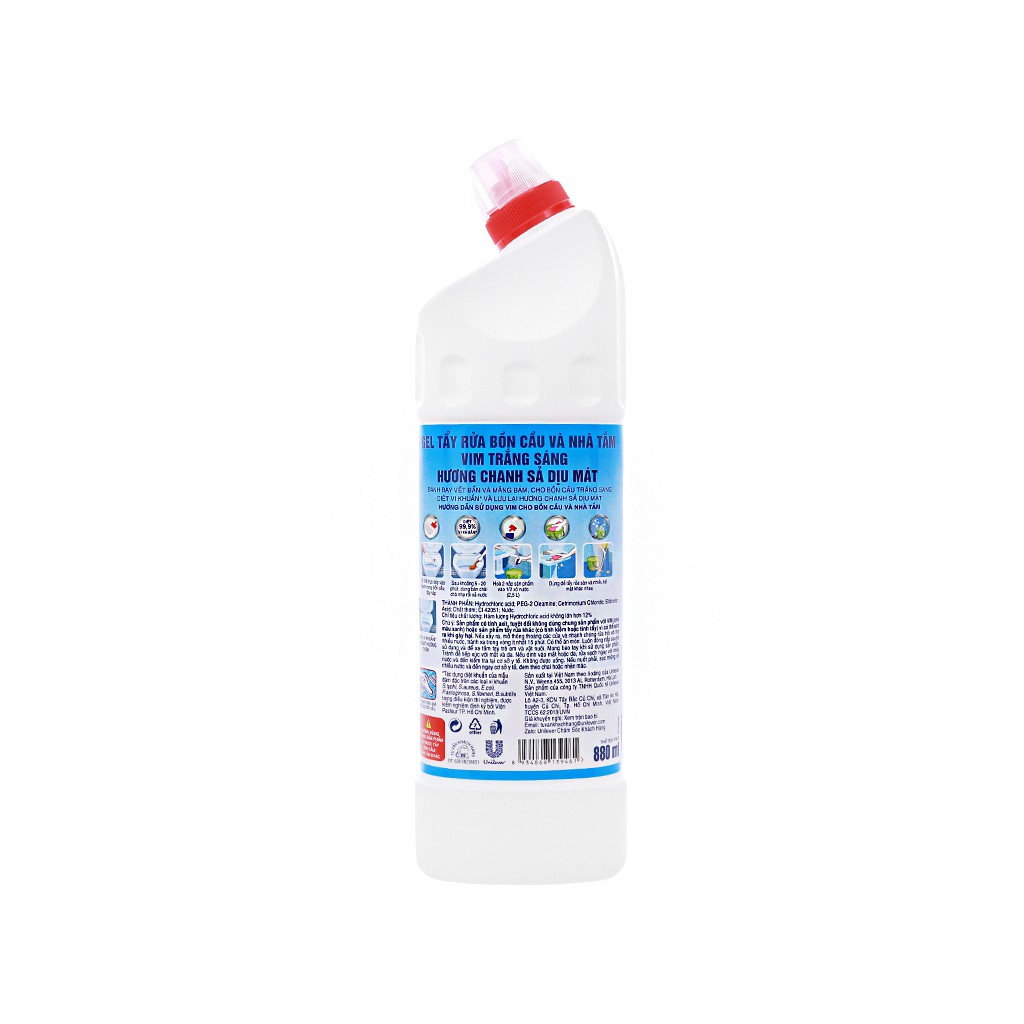 Gel tẩy rửa VIM trắng sáng 880ml (Chai)