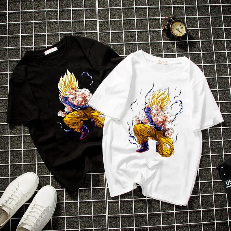 Áo thun unisex in goku cá tính hàn quốc dày mịn 19deal818