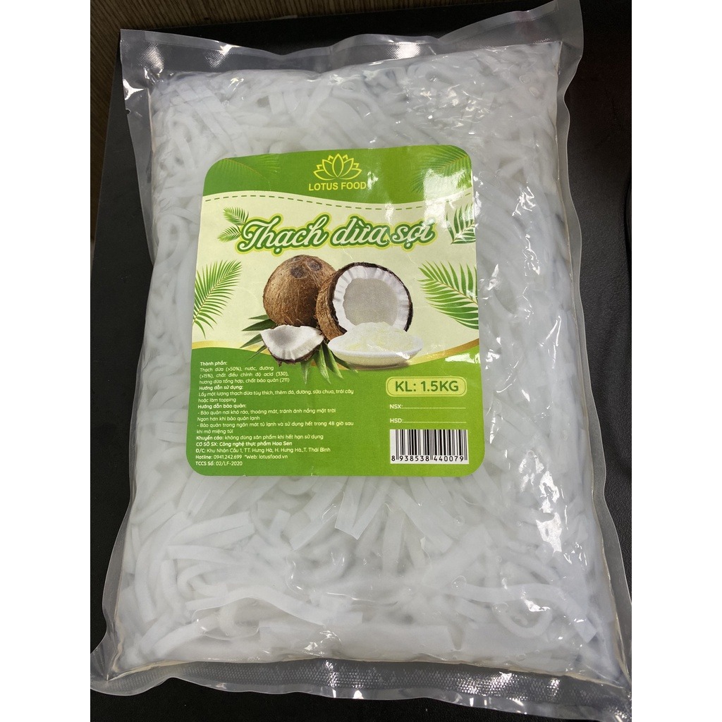 Thạch dừa sợi Lotus Food bịch 1.5kg