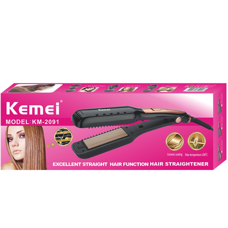 [HCM]Máy Kẹp Cúp Phồng Kemei 2091