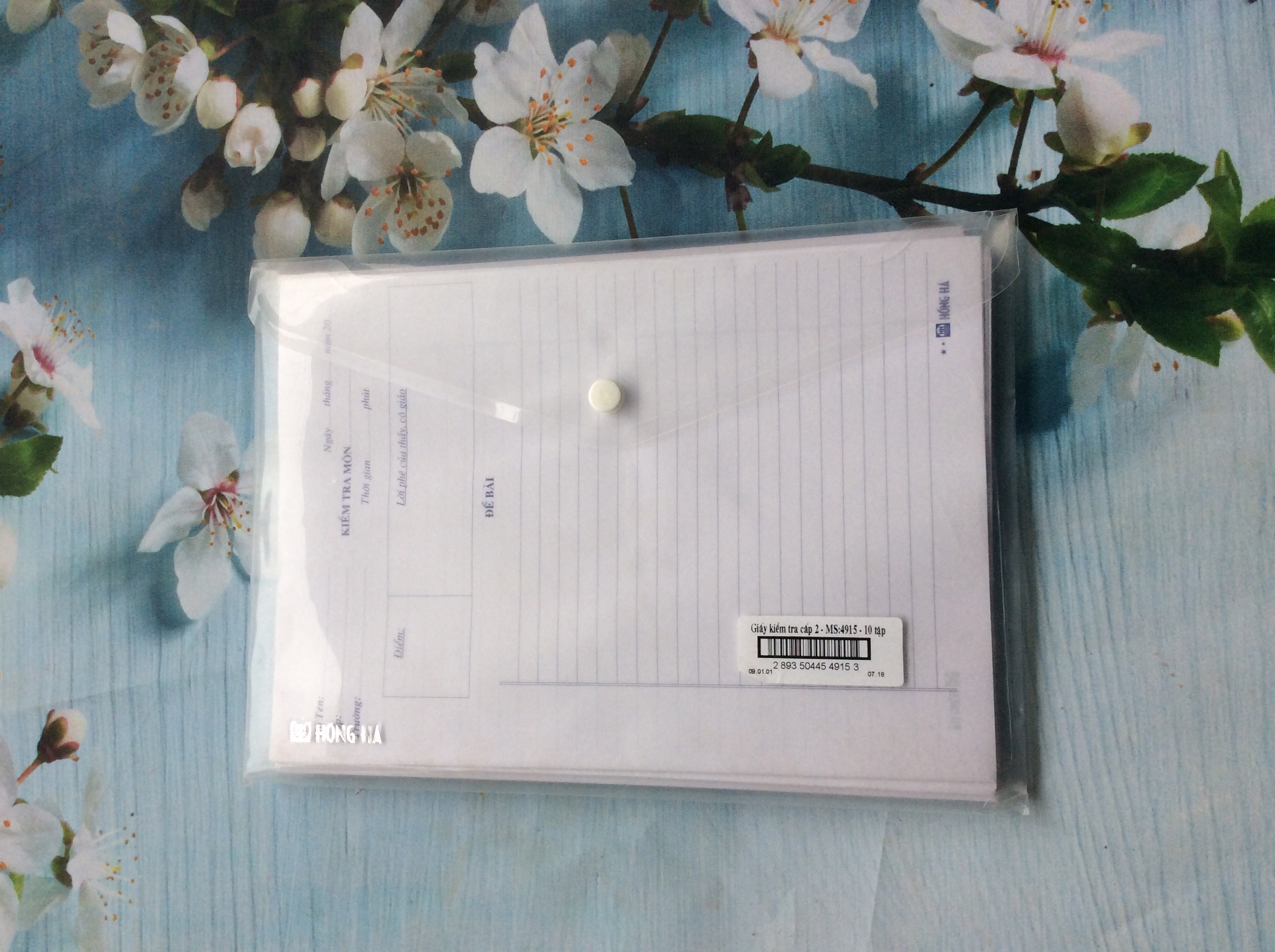 1 Túi Giấy kiểm tra cấp 1,cấp 2 HH ( 1 Túi = 10 Tập )