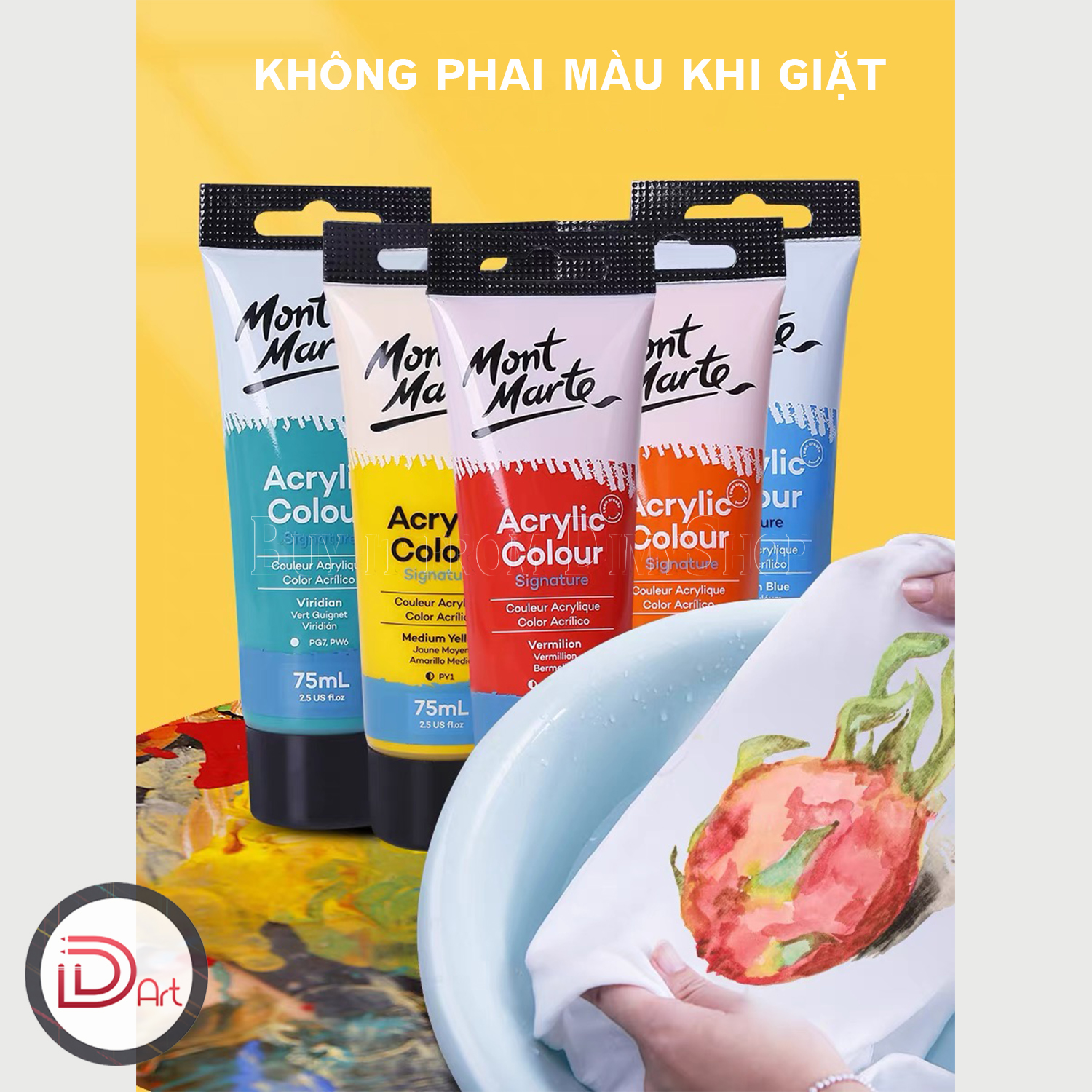 [PART 1] Màu vẽ Acrylic MONT MARTE tuýp lẻ (75ml)