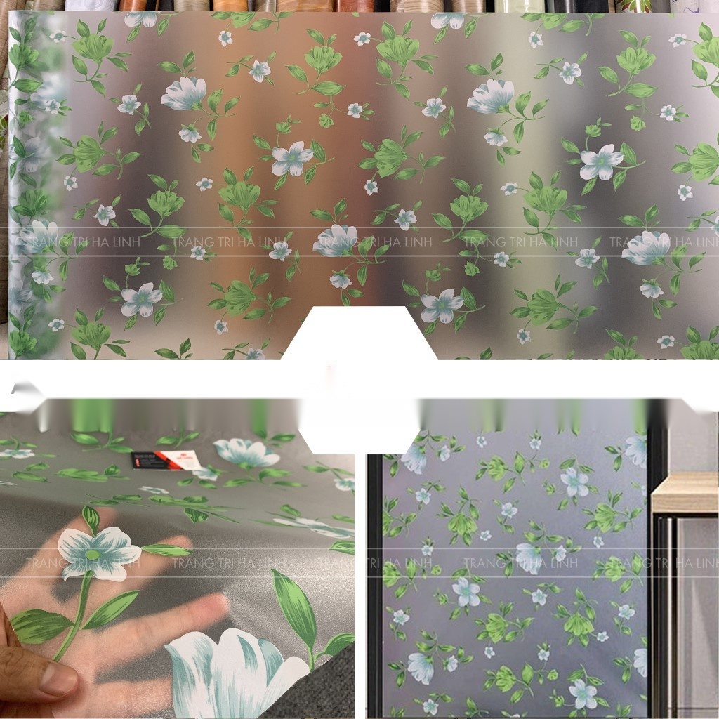 Giấy dán kính cửa sổ chống nhìn trộm mờ , giấy decan dán kính phòng ngủ chống nắng mây trời